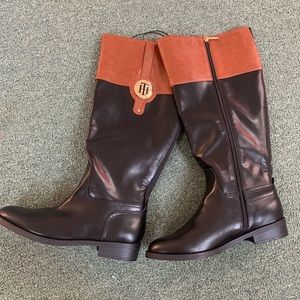 A new Tommy Hilfiger black and brown boot